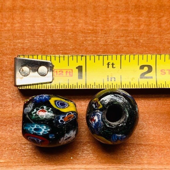 Large Hole Millefiori DIY Assorted Hand Painted Porcelain Beads (Lot of 10) - Picture 2 of 9